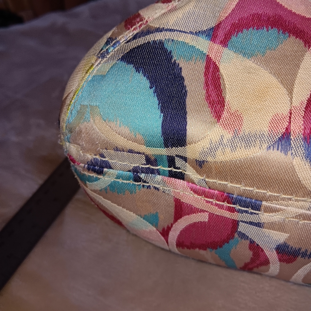 Coach Poppy Ikat Multi-color Signature Glam Tote Bag - Picture 10 of 15